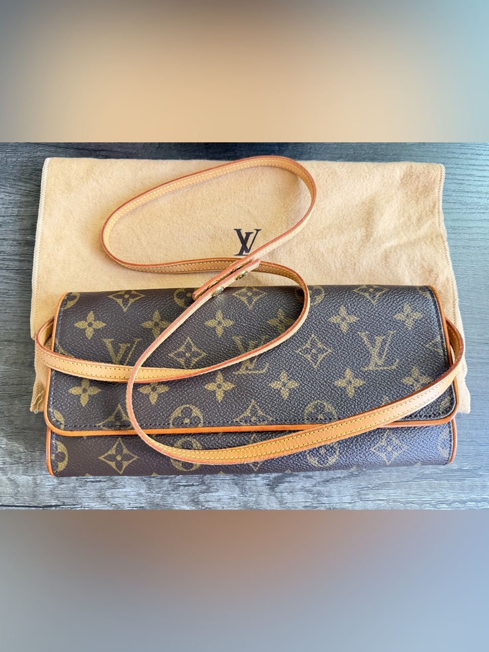 Louis Vuitton Monogram Twin Pochette GM Bag